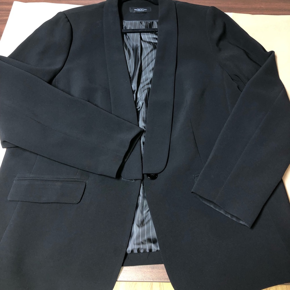 2X tuxedo collar Blazer